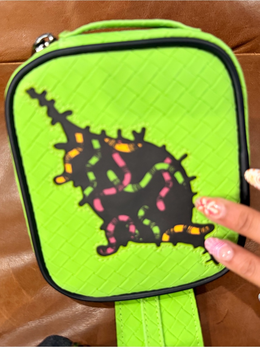 Loungefly Neon Green Oogie Boogie Crossbody Belt Bag - Picture 3 of 5